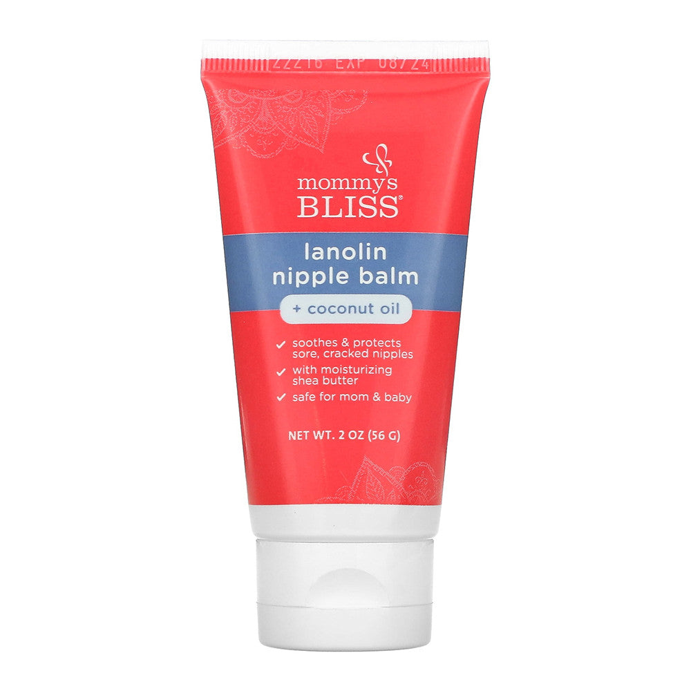 Mommys Bliss Lanolin Nipple Balm Breastfeeding Cream with Coconut Oil And Shea Butter, 2 Oz